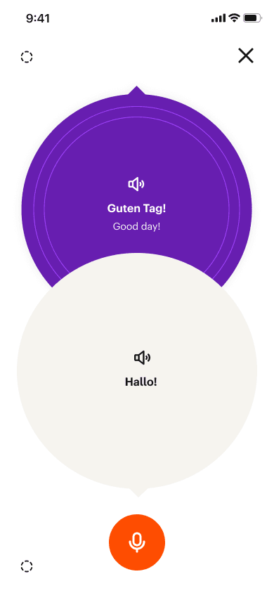 Early mic interaction: bubble-based UI that confused users